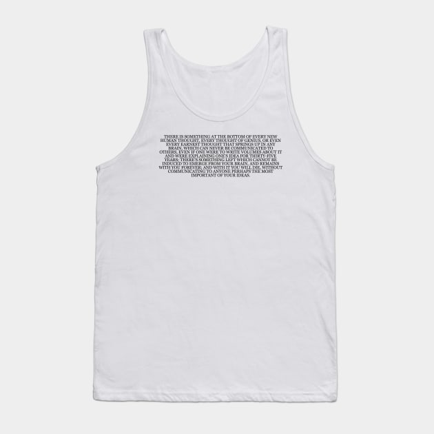 Fyodor Dostoyevsky "The Idiot" Book Quote Tank Top by RomansIceniens